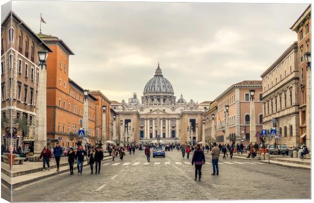 St. Peters Basilica, Vatican City Canvas Print by Naylor's Photography