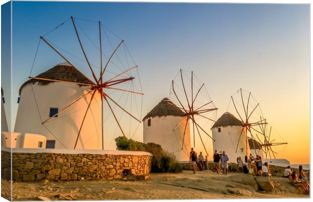 Windmills at Sunset Canvas Print by Naylor's Photography