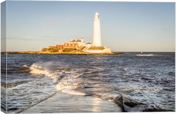 A Winters Day at the lighthouse Canvas Print by Naylor's Photography
