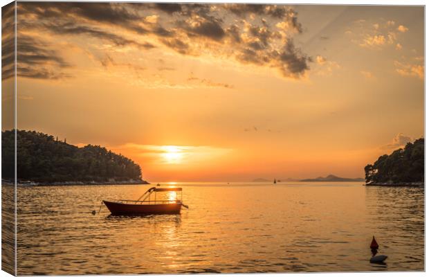 Time to eat in Cavtat Canvas Print by Naylor's Photography