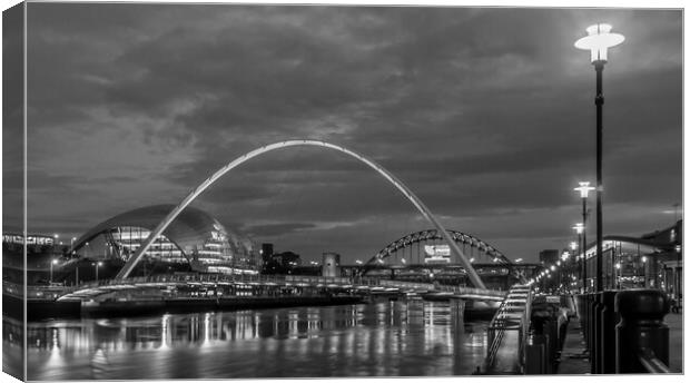Millennium Bridge at twilight  Canvas Print by Naylor's Photography