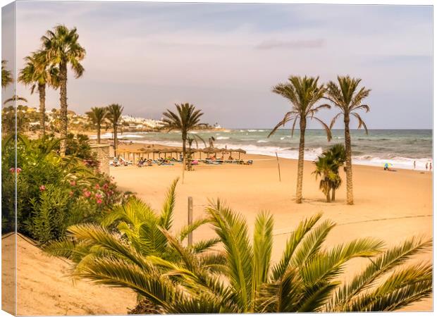 Pretty little Mojácar Beach Canvas Print by Naylor's Photography