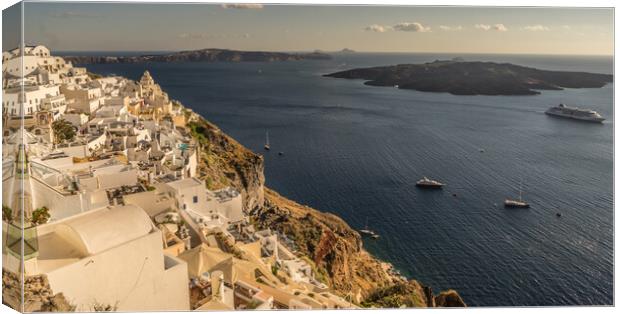 The view of Caldera of Santorini Canvas Print by Naylor's Photography
