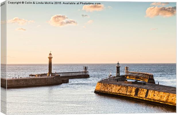 Whitby Harbour, North Yorkshire, England Canvas Print by Colin & Linda McKie