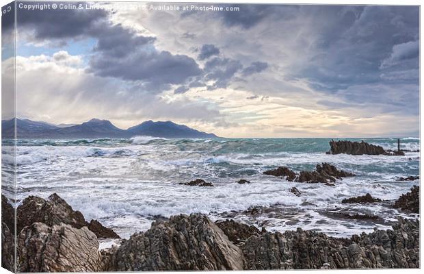 Kaikoura, New Zealand in Stormy Weather Canvas Print by Colin & Linda McKie