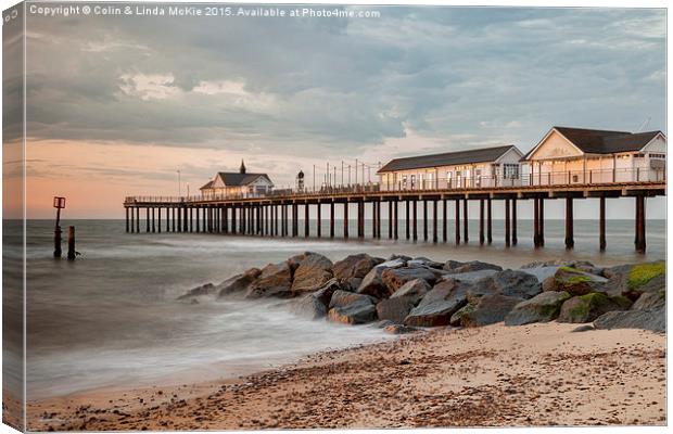 Southwold Pier at Dawn 1 Canvas Print by Colin & Linda McKie