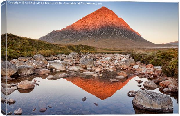 First Light on Buachaille Etive Mor Canvas Print by Colin & Linda McKie