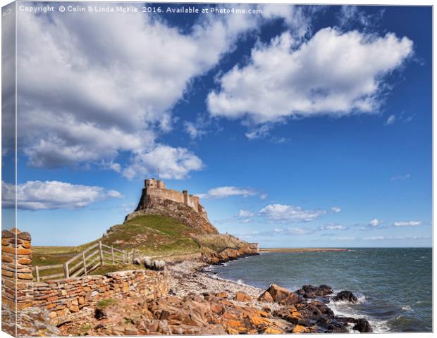 Lindisfarne Castle, Northumberland Canvas Print by Colin & Linda McKie