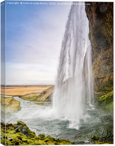 Seljalandsfoss Waterfall, Iceland Canvas Print by Colin & Linda McKie