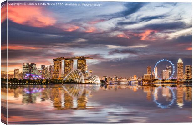 Singapore Skyline Canvas Print by Colin & Linda McKie