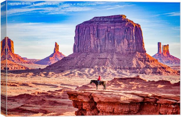 John Ford's Point, Monument Valley Canvas Print by Colin & Linda McKie