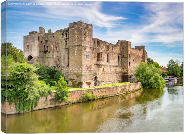 Newark Castle and River Trent Canvas Print by Colin & Linda McKie