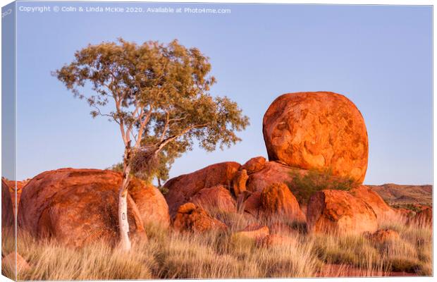 Devils Marbles, Northern Territory, Australia Canvas Print by Colin & Linda McKie
