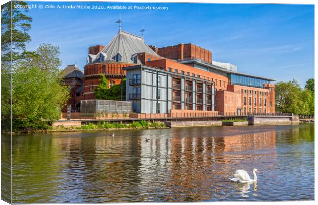 Stratford upon Avon Royal Shakespeare Theatre Canvas Print by Colin & Linda McKie