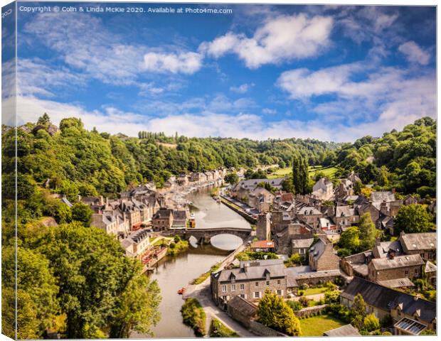 Dinan and the Rance, Brittany Canvas Print by Colin & Linda McKie