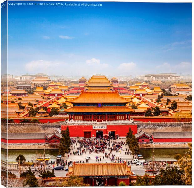 Forbidden City, Beijing, Skyline Canvas Print by Colin & Linda McKie