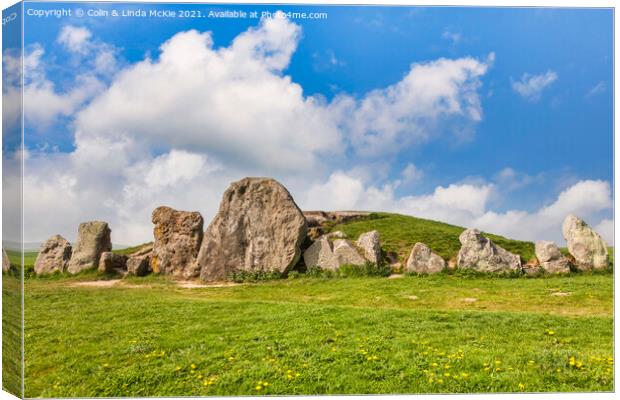 West Kennet Long Barrow Canvas Print by Colin & Linda McKie