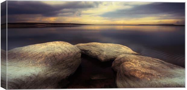 BE0017W - Whiteholme Reservoir - Wide Canvas Print by Robin Cunningham
