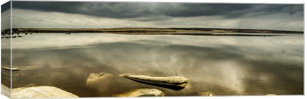 BE0012P - Whiteholme Reservoir - Panorama Canvas Print by Robin Cunningham