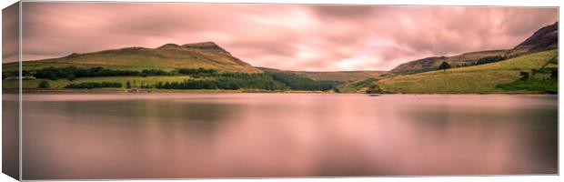 GM0005P - Dovestone Reservoir - Panorama Canvas Print by Robin Cunningham