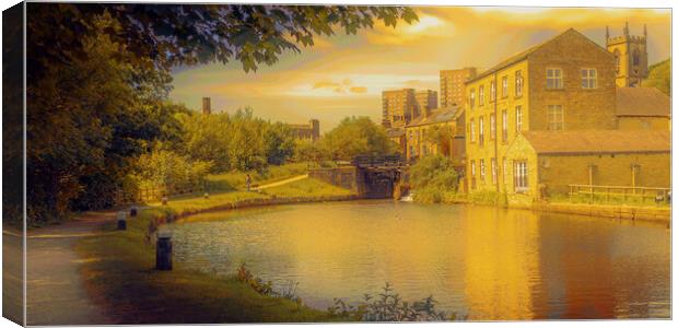 RC0001W - Sowerby Bridge...Gold Edition - Wide Canvas Print by Robin Cunningham