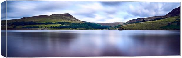 GM0001P - Dovestone Reservoir - Panorama Canvas Print by Robin Cunningham