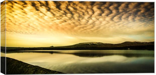 PW0003W - Watergrove Reservoir - Wide Canvas Print by Robin Cunningham