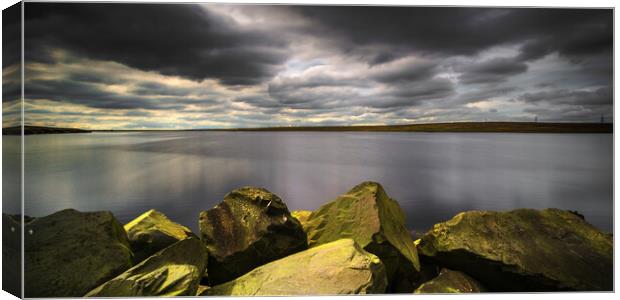 BE0006W - Blackstone Edge Reservoir - Wide Canvas Print by Robin Cunningham