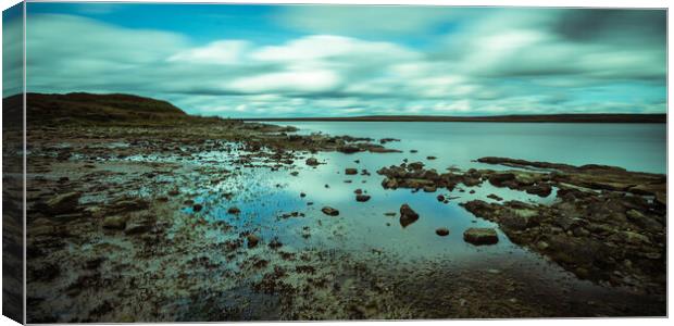 BE0009W - Whiteholme Reservoir - Wide Canvas Print by Robin Cunningham