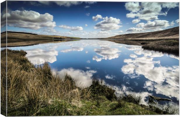 BE0014S - Withens Clough Reservoir - Standard Canvas Print by Robin Cunningham