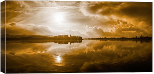 HL0006W - Hollingworth Lake - Wide Canvas Print by Robin Cunningham