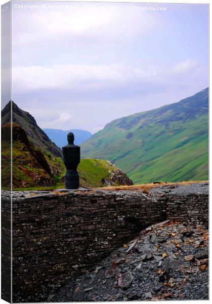 The slate man of Honister Canvas Print by James Wood
