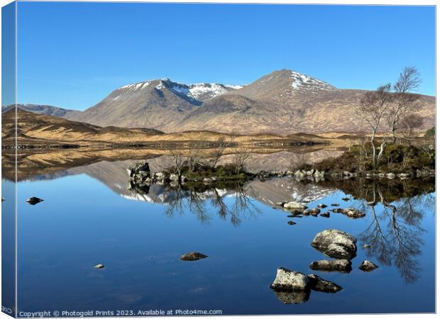 Black  Mount and Loch Tulla , summer in the Highlands of Scotland Canvas Print by Photogold Prints