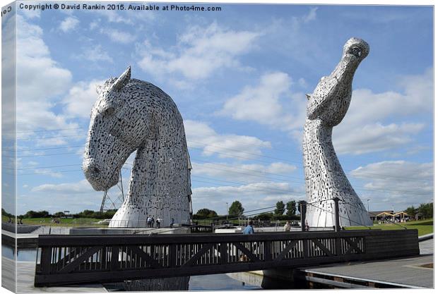 The Kelpies sculptures , Helix Park  Canvas Print by Photogold Prints