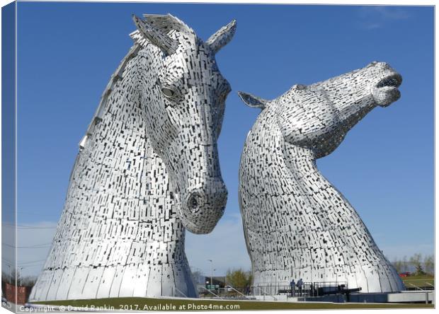 The Kelpies sculptures in Falkirk  Canvas Print by Photogold Prints