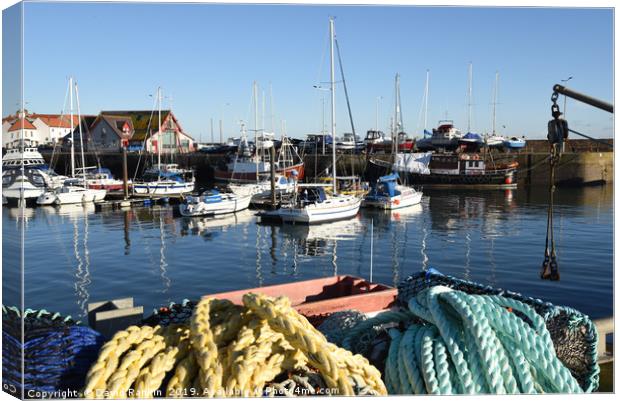 Anstruther harbour , Fife , Scotland in winter Canvas Print by Photogold Prints