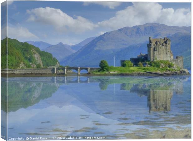Eilean Donan Castle reflection , the Highlands , S Canvas Print by Photogold Prints