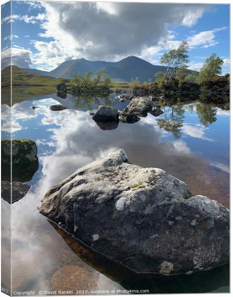 Lochan na h-Achlaise , the Black Mount in the High Canvas Print by Photogold Prints