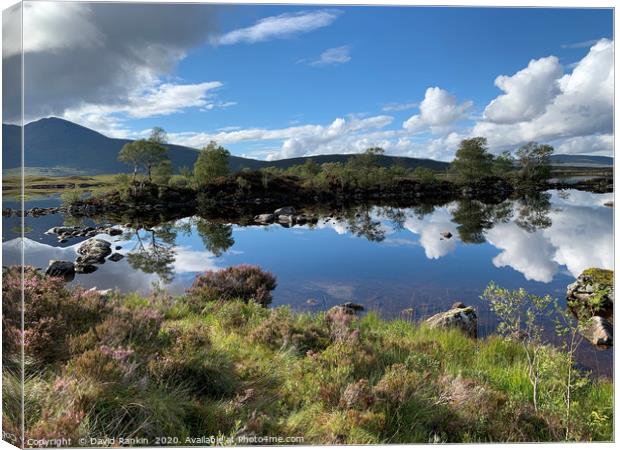 Loch Tulla and Black Mount , Rannoch Moor in the H Canvas Print by Photogold Prints