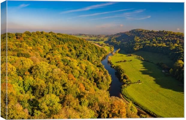 Symonds Yat and the River Wye in Autumn Canvas Print by David Ross