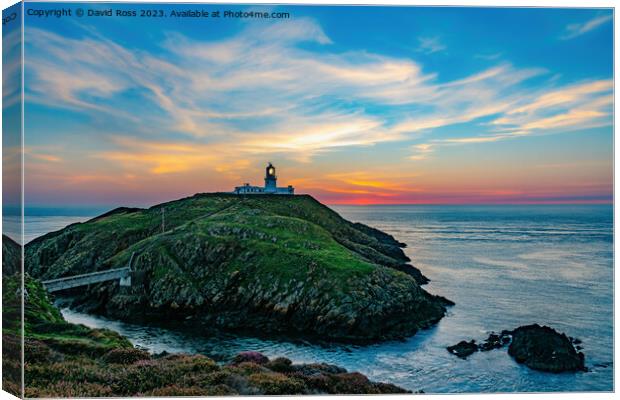 Sunset at Strumble Head Canvas Print by David Ross