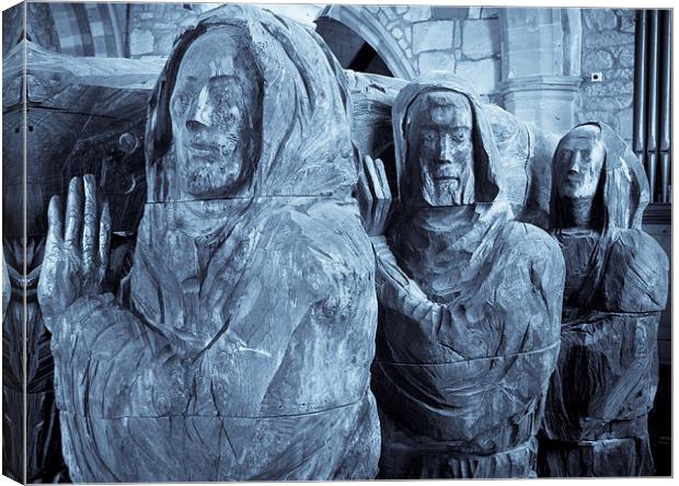 'The Journey' sculpture, Lindisfarne, Holy Island, Canvas Print by David Ross