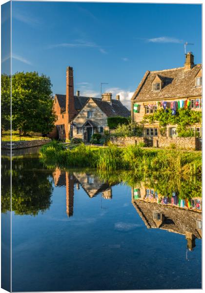 Lower Slaughter Old Mill, Cotswolds Canvas Print by David Ross