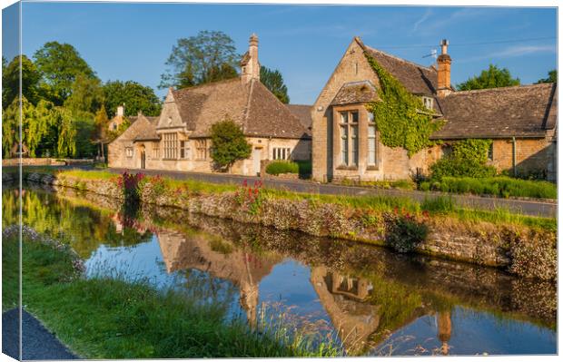 Lower Slaughter and the River Eye, Cotswolds Canvas Print by David Ross