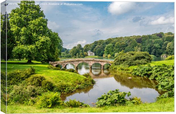 A view across the lake, Stourhead, Wiltshire Canvas Print by Sue Knight