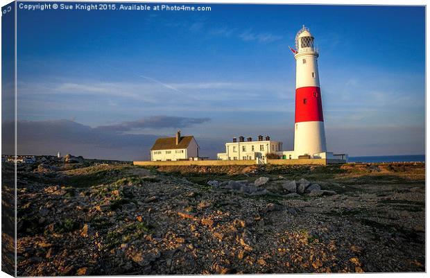 The Lighthouse at Portland Bill Canvas Print by Sue Knight