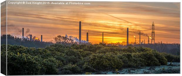  Industrial Sunrise Canvas Print by Sue Knight