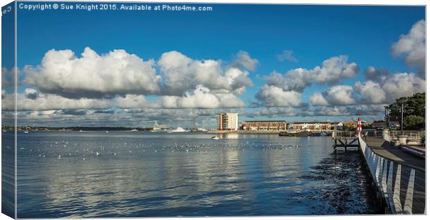  Hythe waterfront,Hampshire Canvas Print by Sue Knight