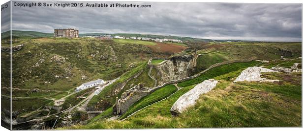  View from Tintagel Castle,Cornwall Canvas Print by Sue Knight
