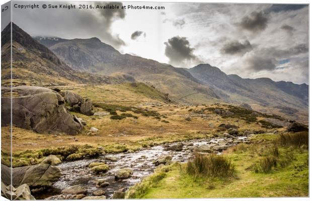 The Llanberis Pass.Snowdonia,North Wales Canvas Print by Sue Knight
